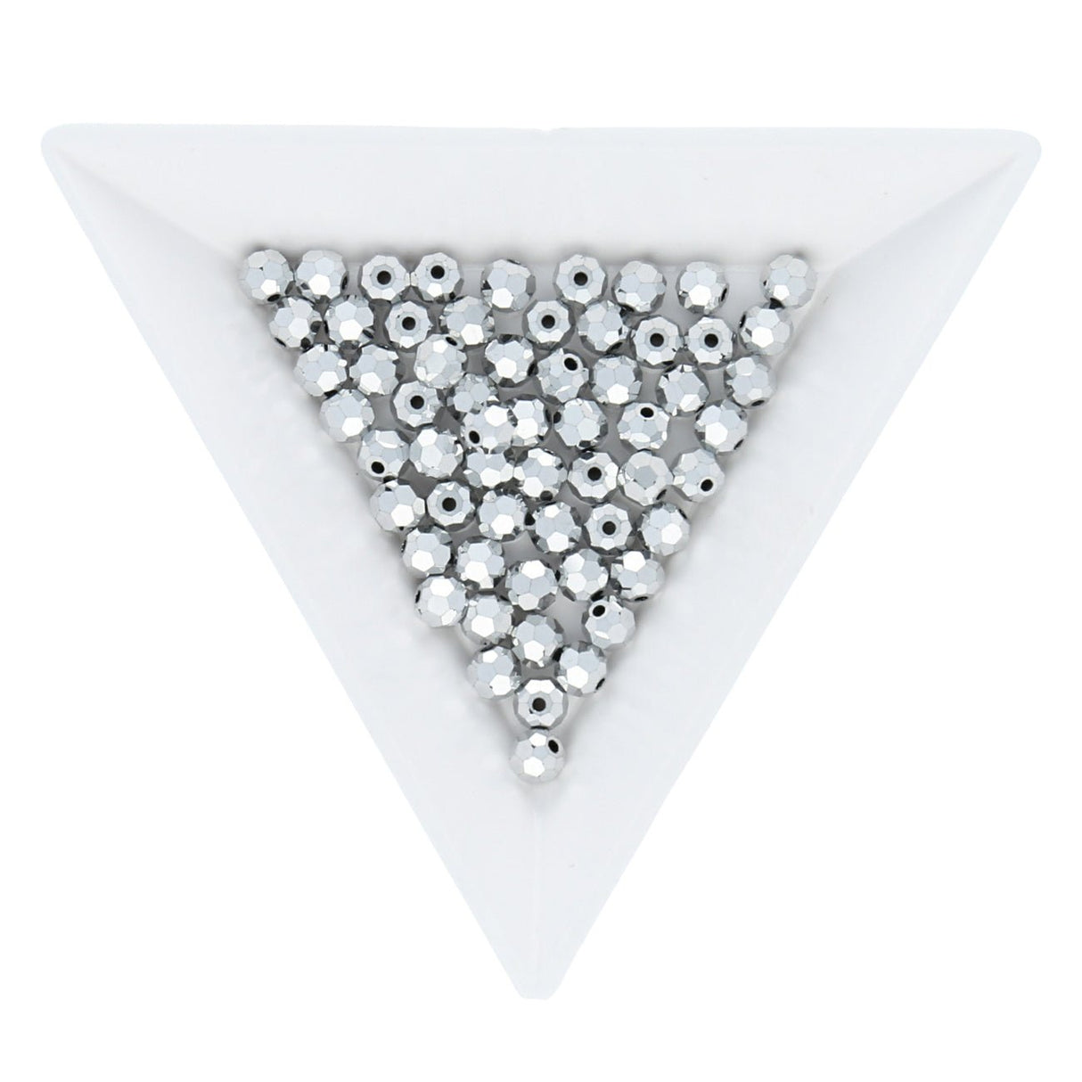 Feuerpolierte Kristall-Glasperle rund, 4 mm - Crystal Labrador - PerlineBeads