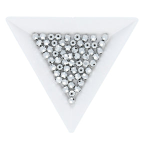 Feuerpolierte Kristall-Glasperle rund, 4 mm - Crystal Labrador - PerlineBeads