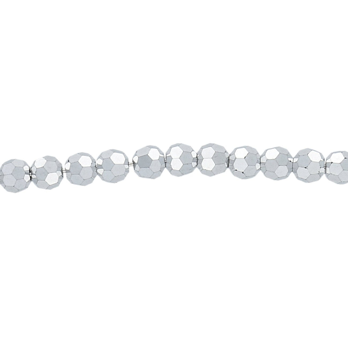 Feuerpolierte Kristall-Glasperle rund, 4 mm - Crystal Labrador - PerlineBeads