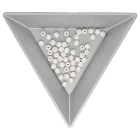 Fire polished 3 mm Glasperlen - Luster White - PerlineBeads