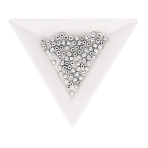 Fire polished 3 mm Glasperlen - Matte Metallic Silver - PerlineBeads