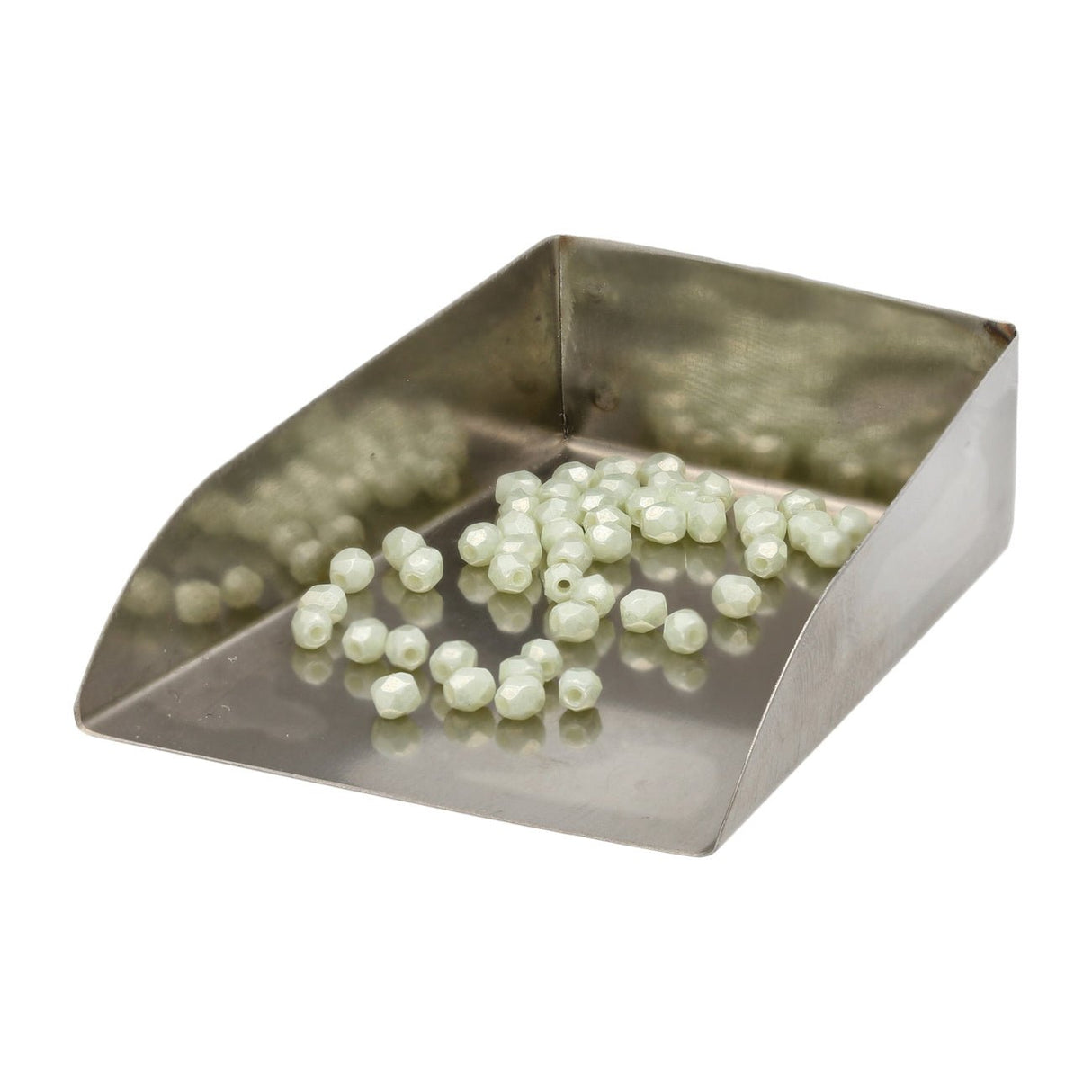 Fire polished 3 mm Glasperlen - Opaque Azure Turquoise - PerlineBeads