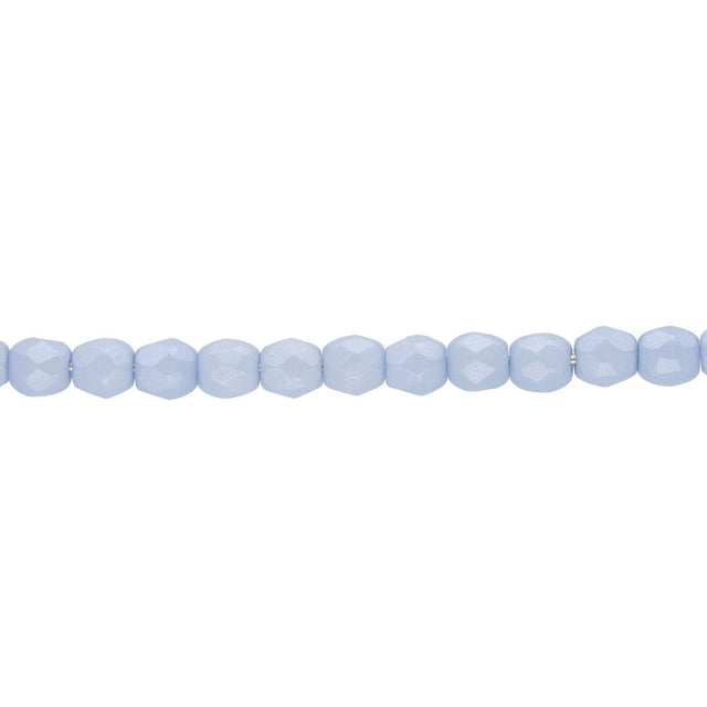 Fire polished 3 mm Glasperlen - Powdery Pastel Blue - PerlineBeads
