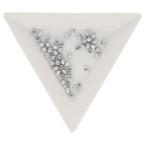 Fire polished 3 mm Glasperlen - Silver - PerlineBeads