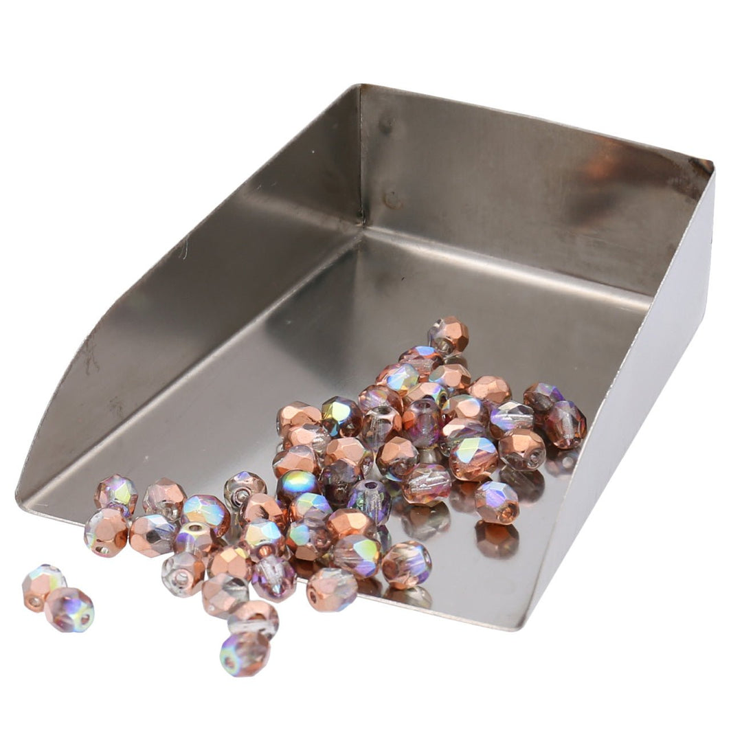 Fire polished 4 mm Glasperlen - Crystal Copper rainbow - PerlineBeads