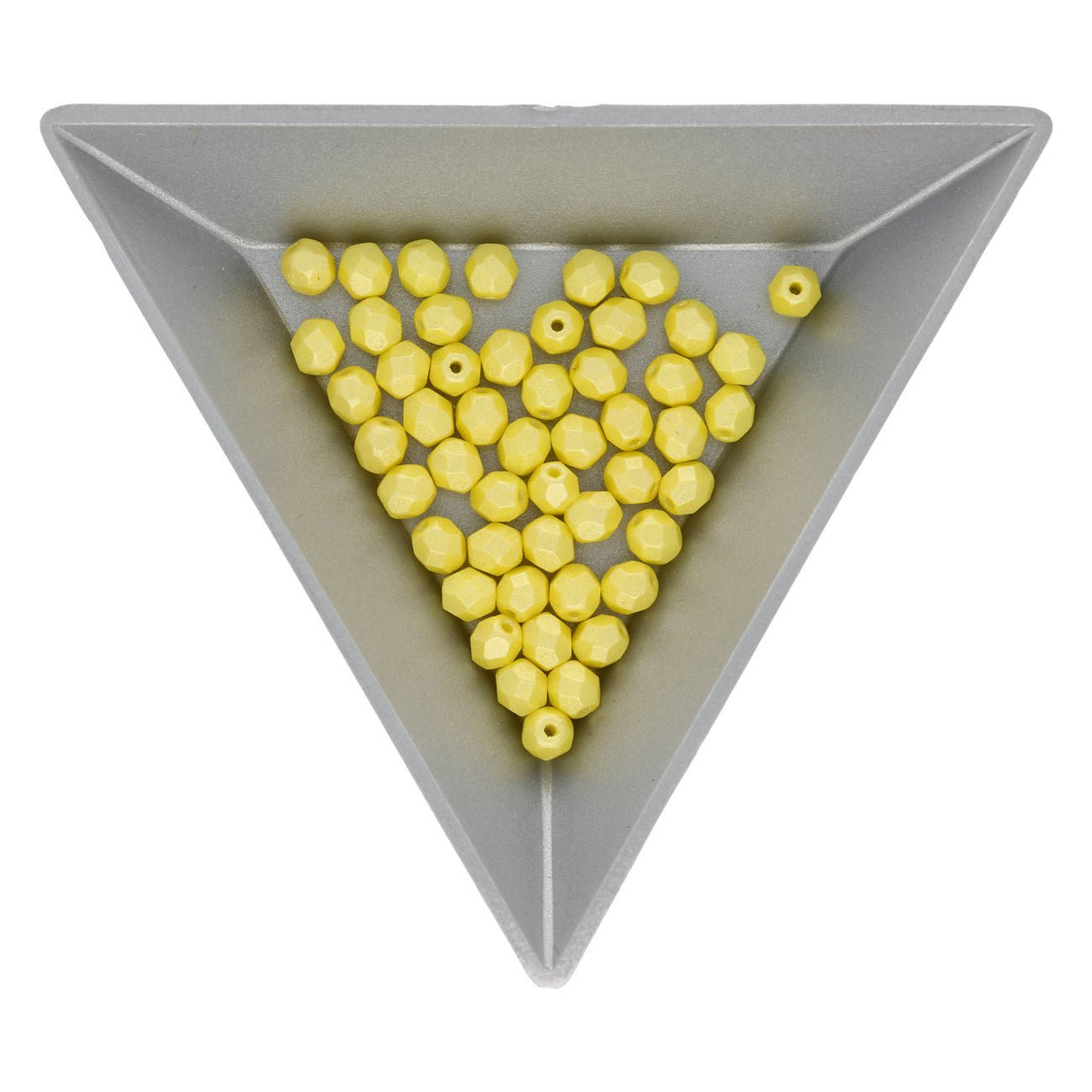 Fire polished 4 mm Glasperlen - Pearl Shine Amber - PerlineBeads