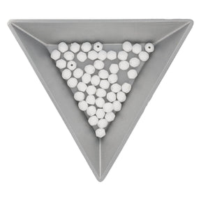 Fire polished 4 mm Glasperlen - White - PerlineBeads