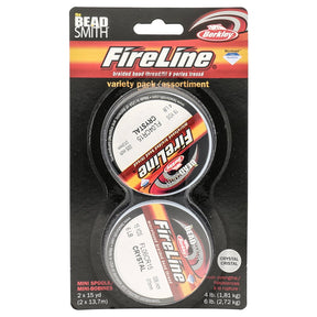 Fireline Perlenfaden Sortiment, 4 lb und 6 lb - Crystal - PerlineBeads