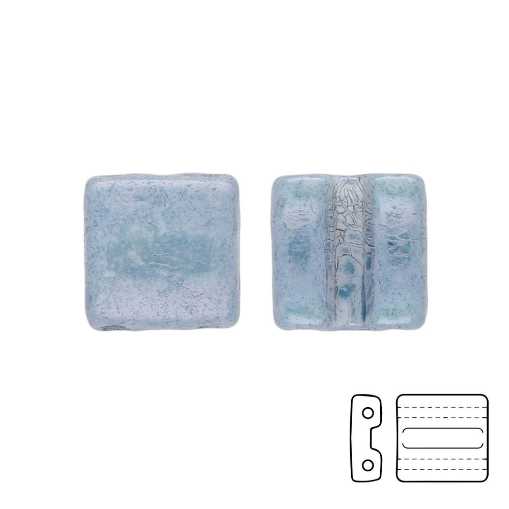 Fixer Beads horizontale Ausführung - Chalk Blue Luster - PerlineBeads