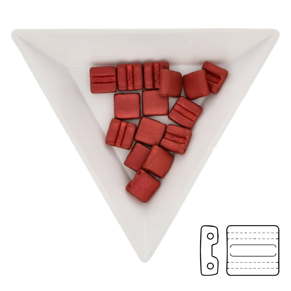 Fixer Beads horizontale Ausführung - Chalk Lava Red - PerlineBeads