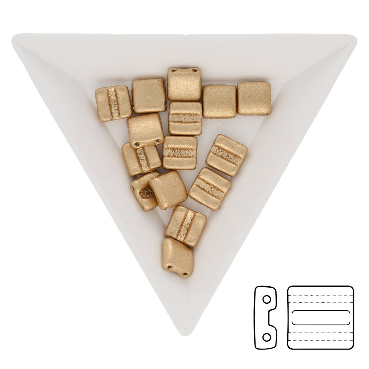 Fixer Beads horizontale Ausführung - Crystal Bronze Pale Gold - PerlineBeads