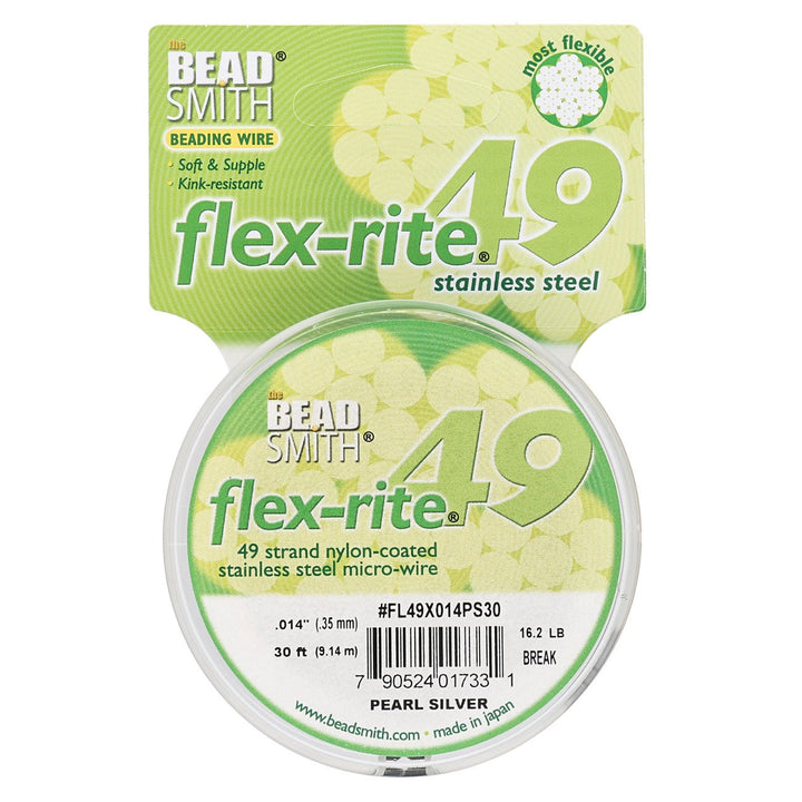 Flex-rite 49 (0,35 mm) – Pearl Silver - PerlineBeads