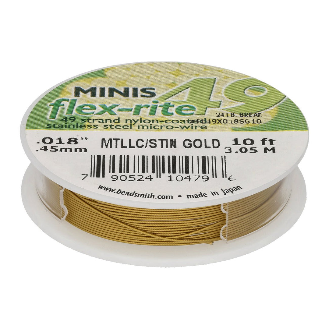 Flex-rite 49 minis – Metallic Satin Gold - PerlineBeads