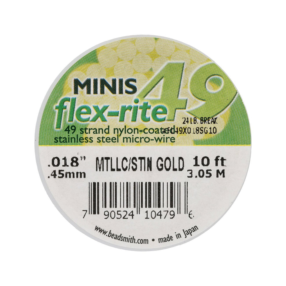Flex-rite 49 minis – Metallic Satin Gold - PerlineBeads
