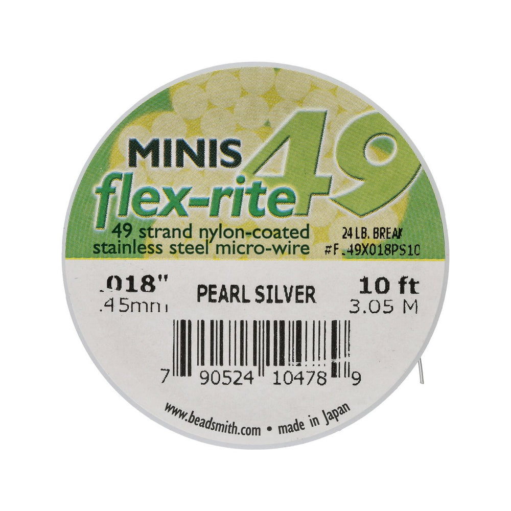 Flex-rite 49 minis – Pearl Silver - PerlineBeads