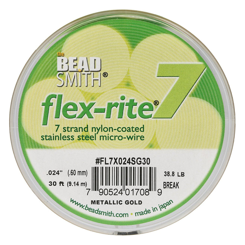 Flex-rite 7 stainless steel – Farbe Metallic Gold - PerlineBeads
