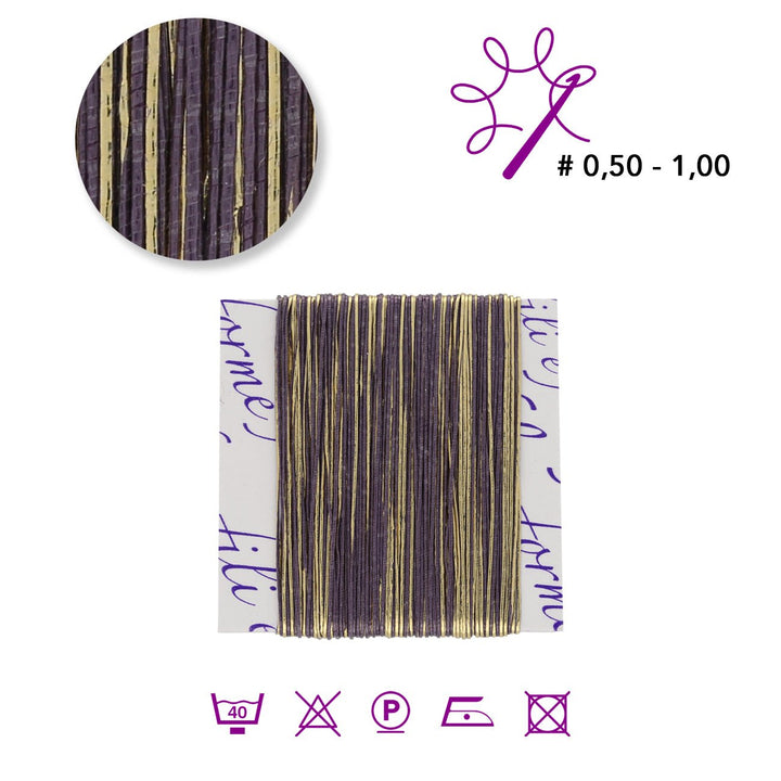 Florence Schmuckgarn - Lavendel / Gold (UN022/O) - PerlineBeads