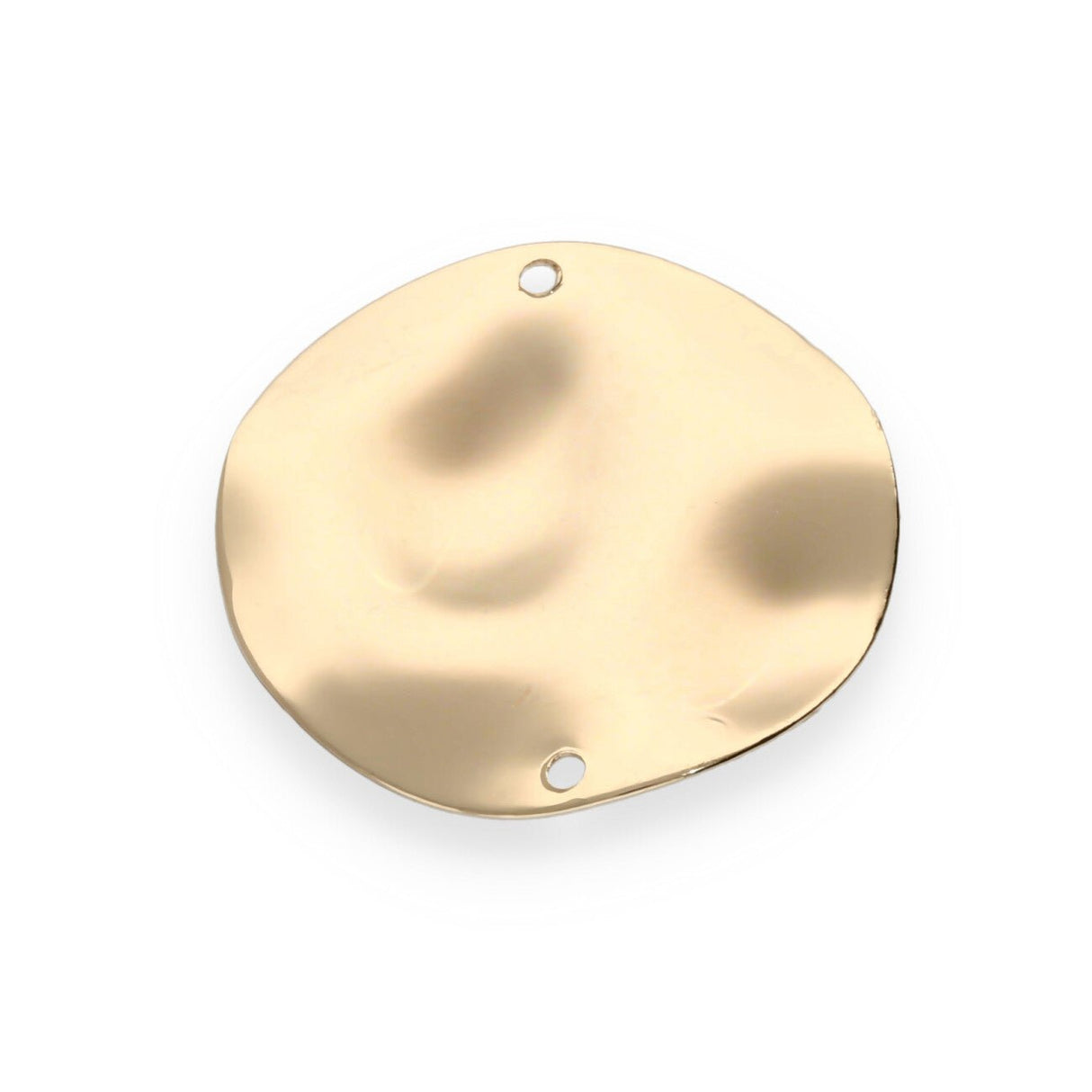 Gehämmertes rundes Verbindungselement - 22 mm - Farbe gold - PerlineBeads
