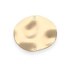 Gehämmertes rundes Verbindungselement - 22 mm - Farbe gold - PerlineBeads