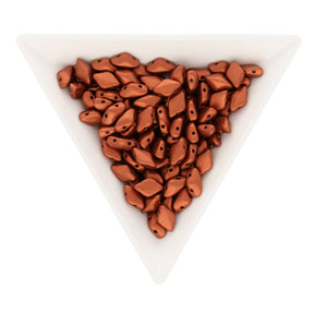 GemDuo - Bronze Fire Red - PerlineBeads