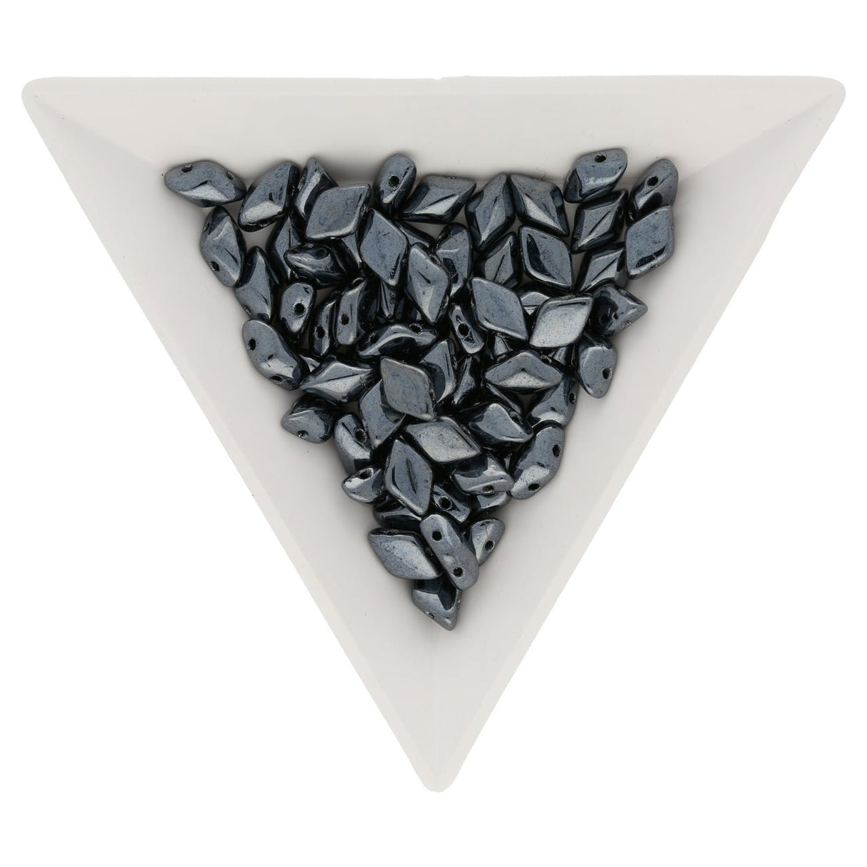 GemDuo - Jet Hematite - PerlineBeads