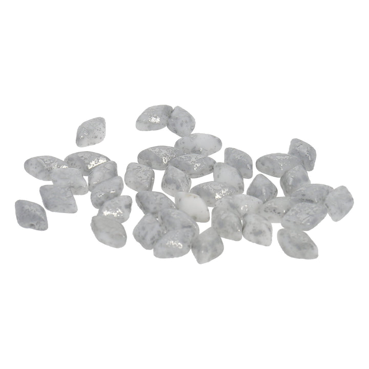 GemDuo - Silver Splash Chalk - PerlineBeads