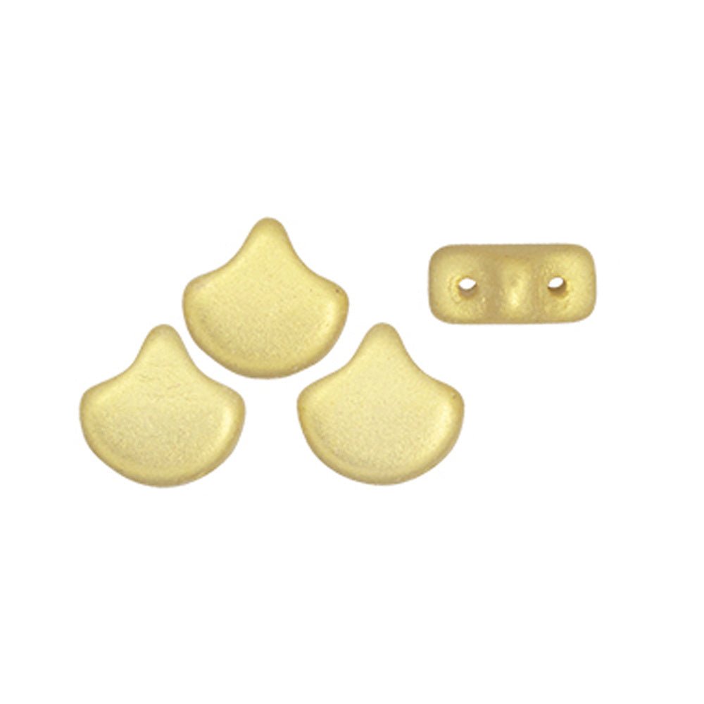 Ginko Leaf Bead - Chatoyant Light Gold - PerlineBeads