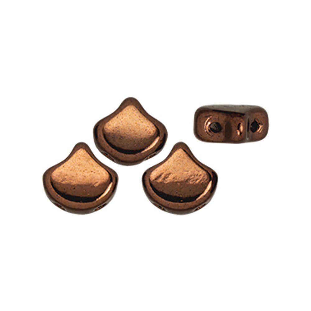 Ginko Leaf Bead - Dark Bronze - PerlineBeads