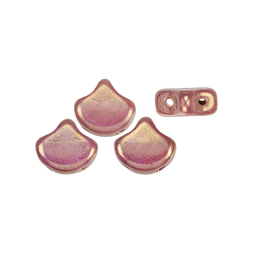 Ginko Leaf Bead - Luster - Metallic Red - PerlineBeads