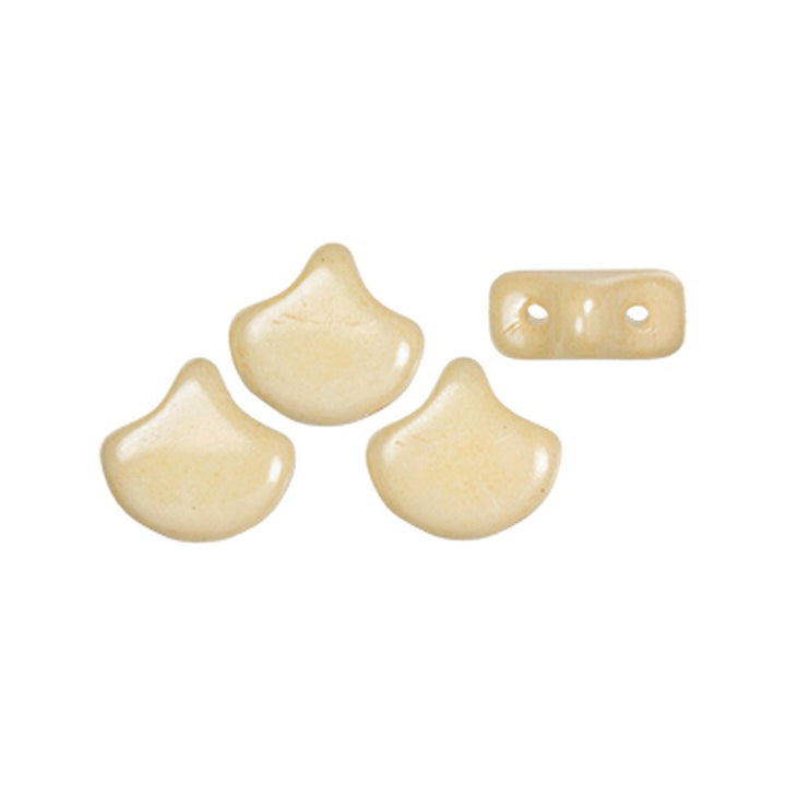 Ginko Leaf Bead - Luster - Opaque Champagne - PerlineBeads