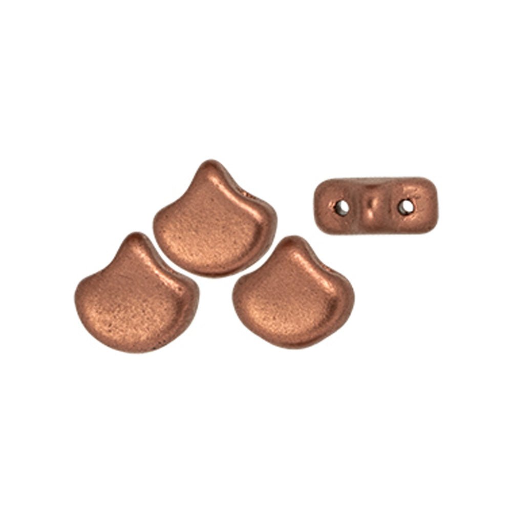 Ginko Leaf Bead - Matte - Metallic Bronze Copper - PerlineBeads