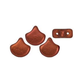 Ginko Leaf Bead - Matte - Metallic Dark Copper - PerlineBeads