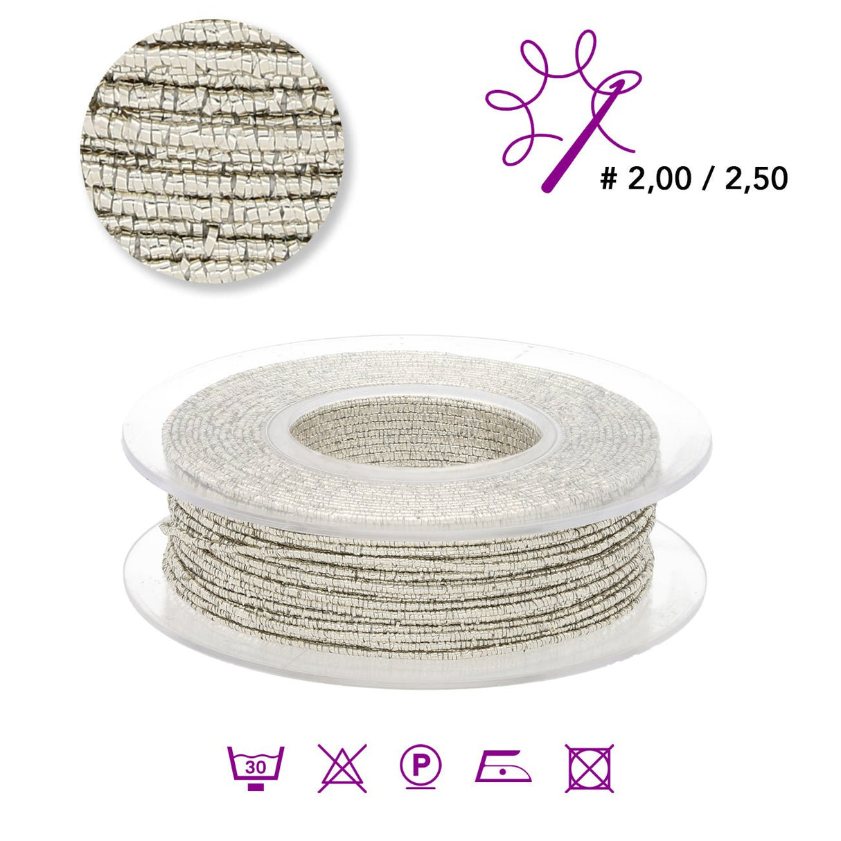 Giza elastico Schmuckgarn - Platin (99128) - PerlineBeads