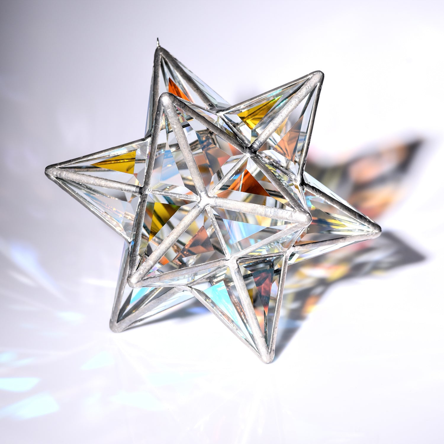 Glas-Skulptur Scorpius mit zweifarbigem klarem Glas - PerlineBeads