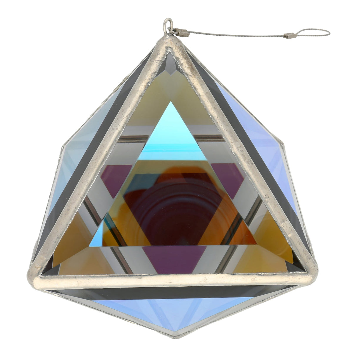 Glas-Skulptur Vesta, Small, mit zweifarbigen grauen Glas - PerlineBeads