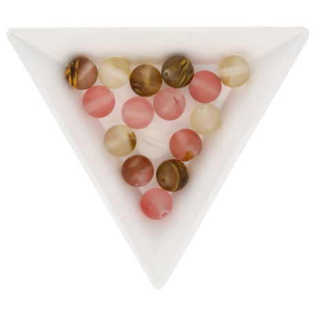 Glasperle rund - 8 mm - Tigerskin Frosted - PerlineBeads