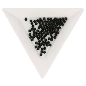 Glasperlen rund - 2 mm - Jet - PerlineBeads