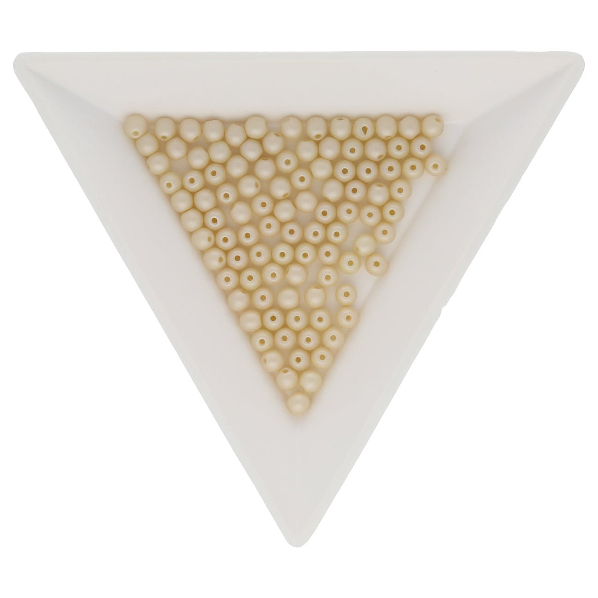 Glasperlen rund - 3 mm - Powdery Beige - PerlineBeads
