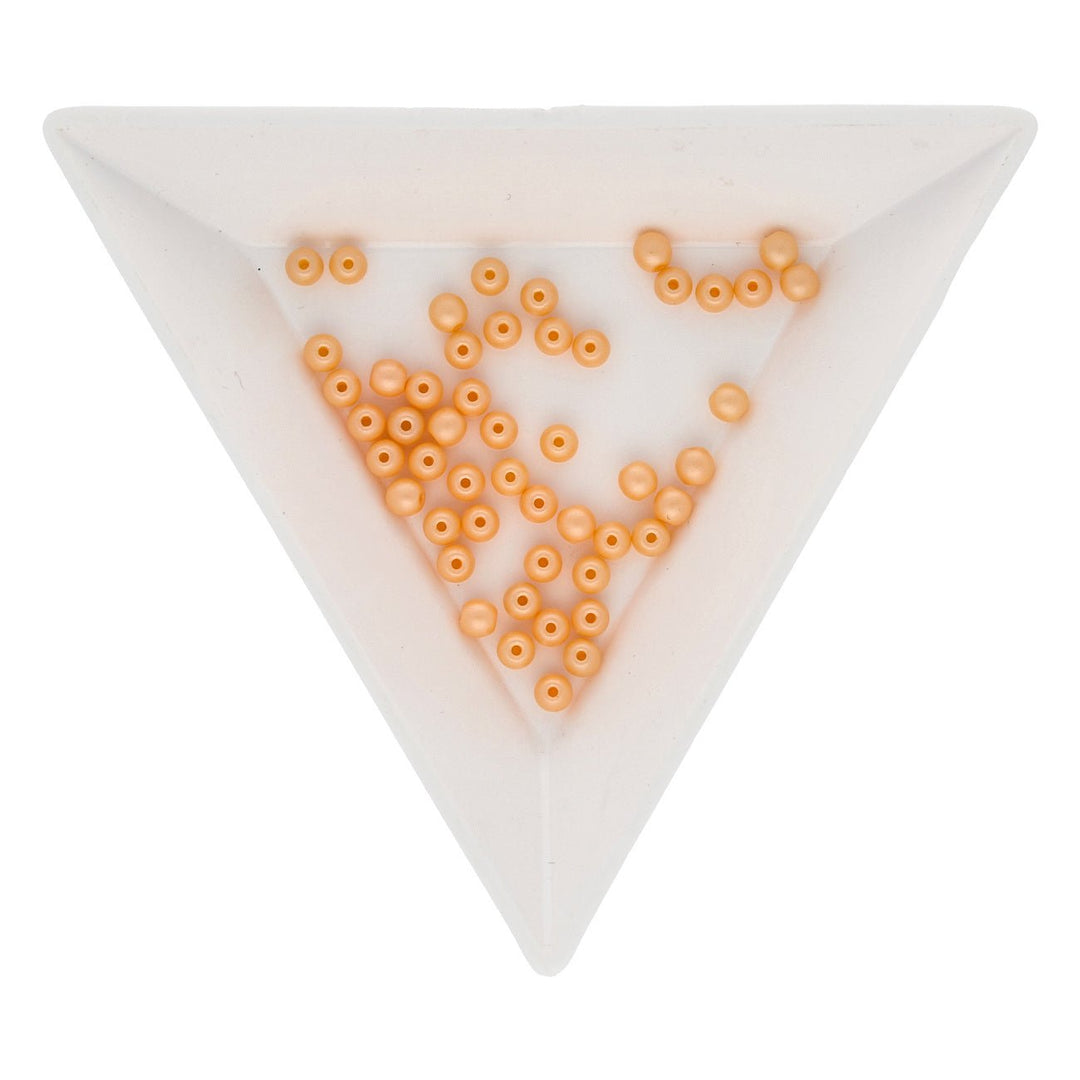 Glasperlen rund - 3 mm - Powdery Pastel Orange - PerlineBeads