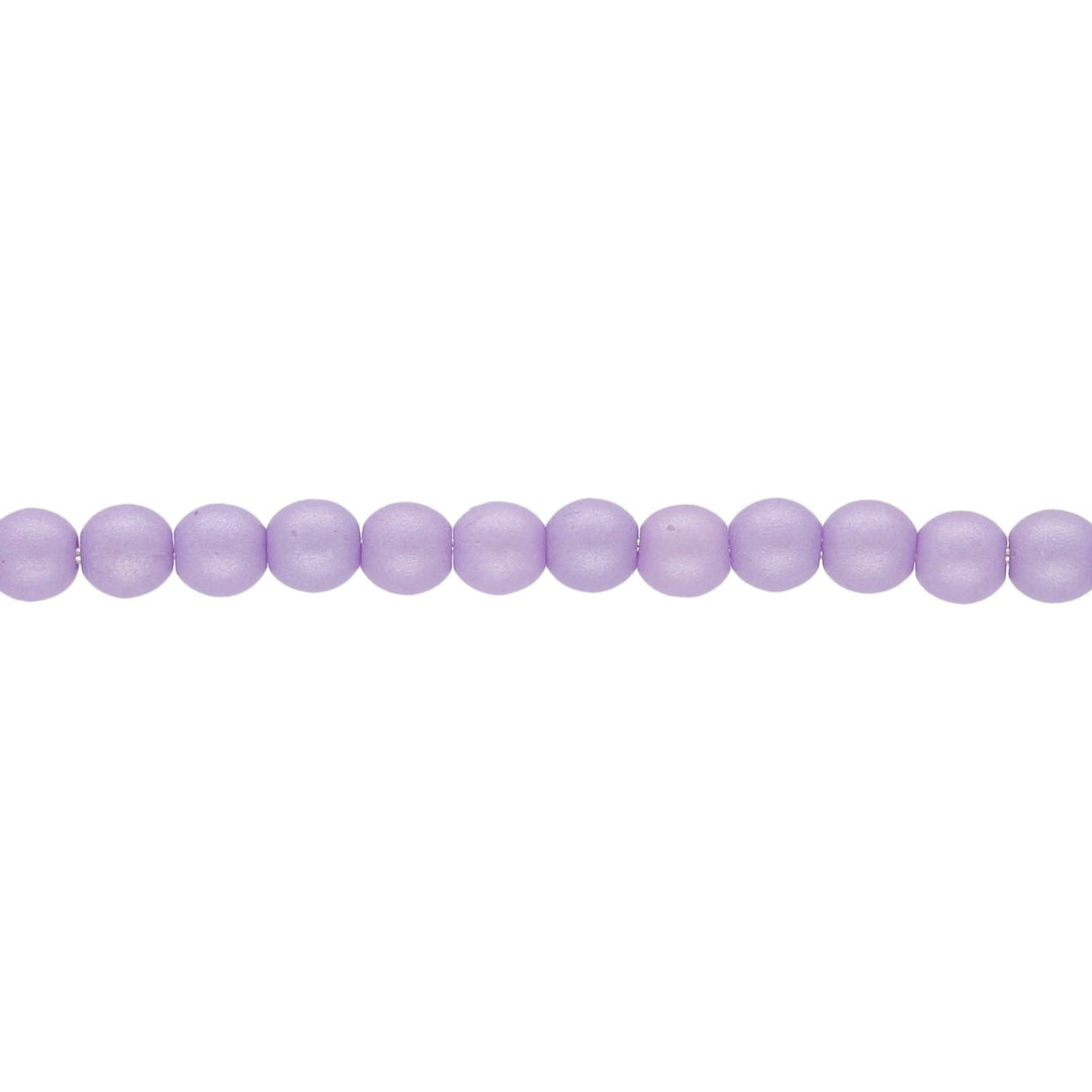 Glasperlen rund - 3 mm - Powdery Pastel Purple - PerlineBeads