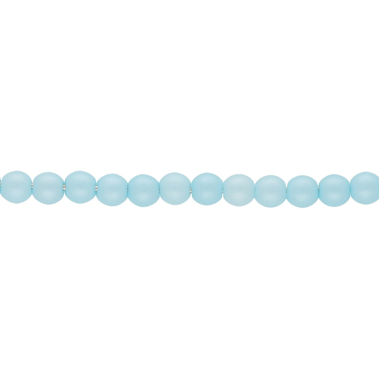 Glasperlen rund - 3 mm - Powdery Pastel Turquoise - PerlineBeads