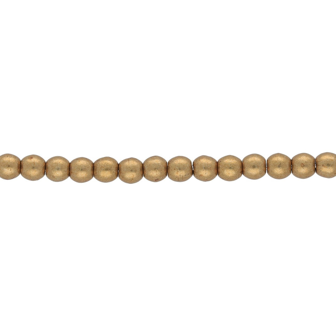 Glasperlen rund - 3 mm - Saturated Metallic Ceylon Yellow - PerlineBeads