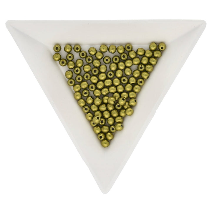 Glasperlen rund - 3 mm - Saturated Metallic Meadowlark - PerlineBeads