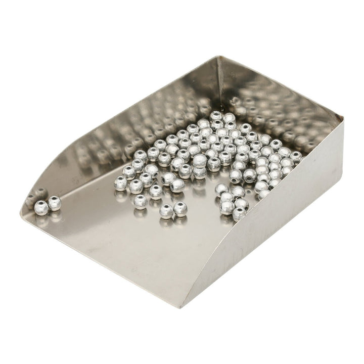 Glasperlen rund - 3 mm - Silver - PerlineBeads