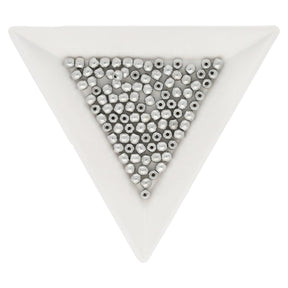 Glasperlen rund - 3 mm - Silver - PerlineBeads