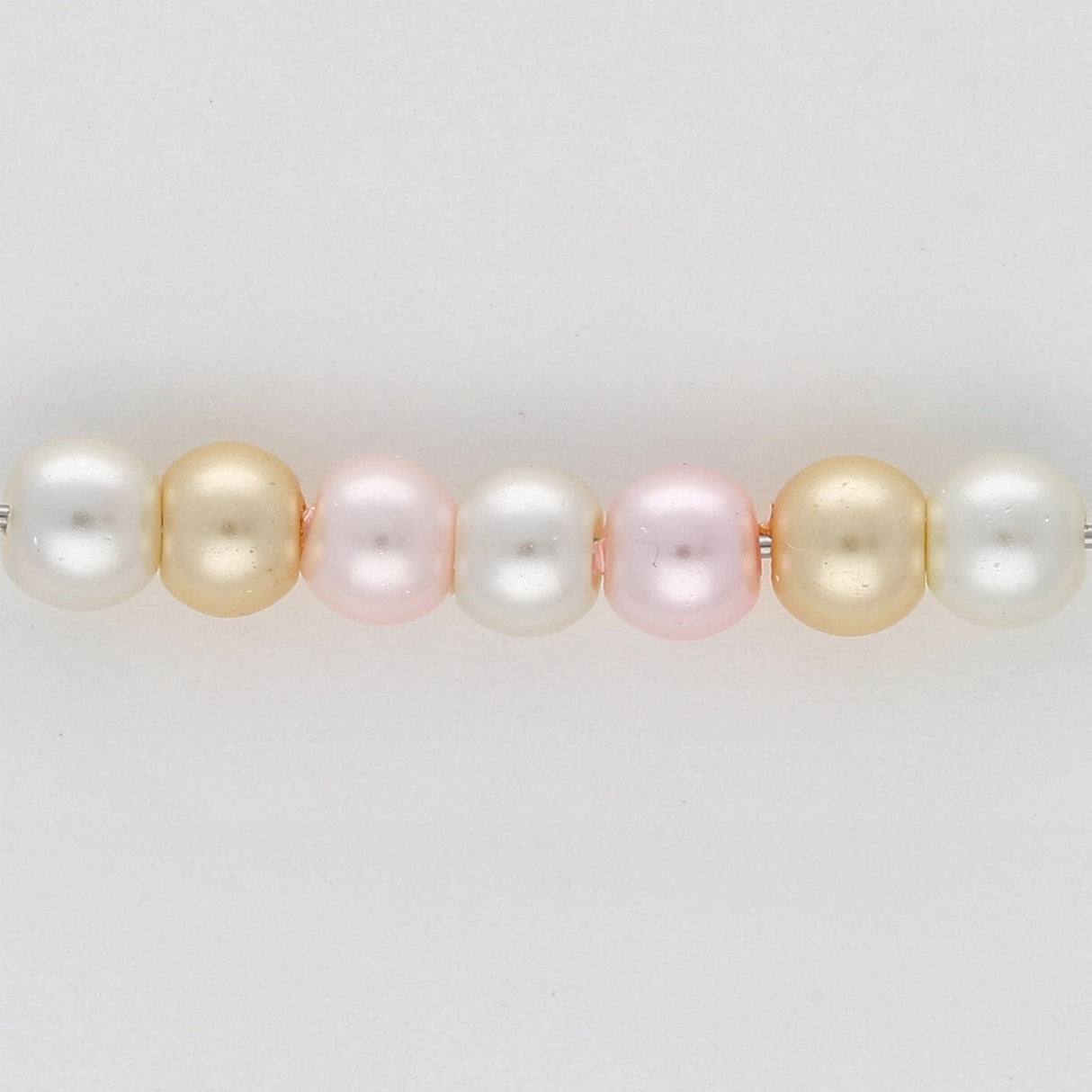 Glasperlen rund - 4 mm - Light Rose Mix - PerlineBeads