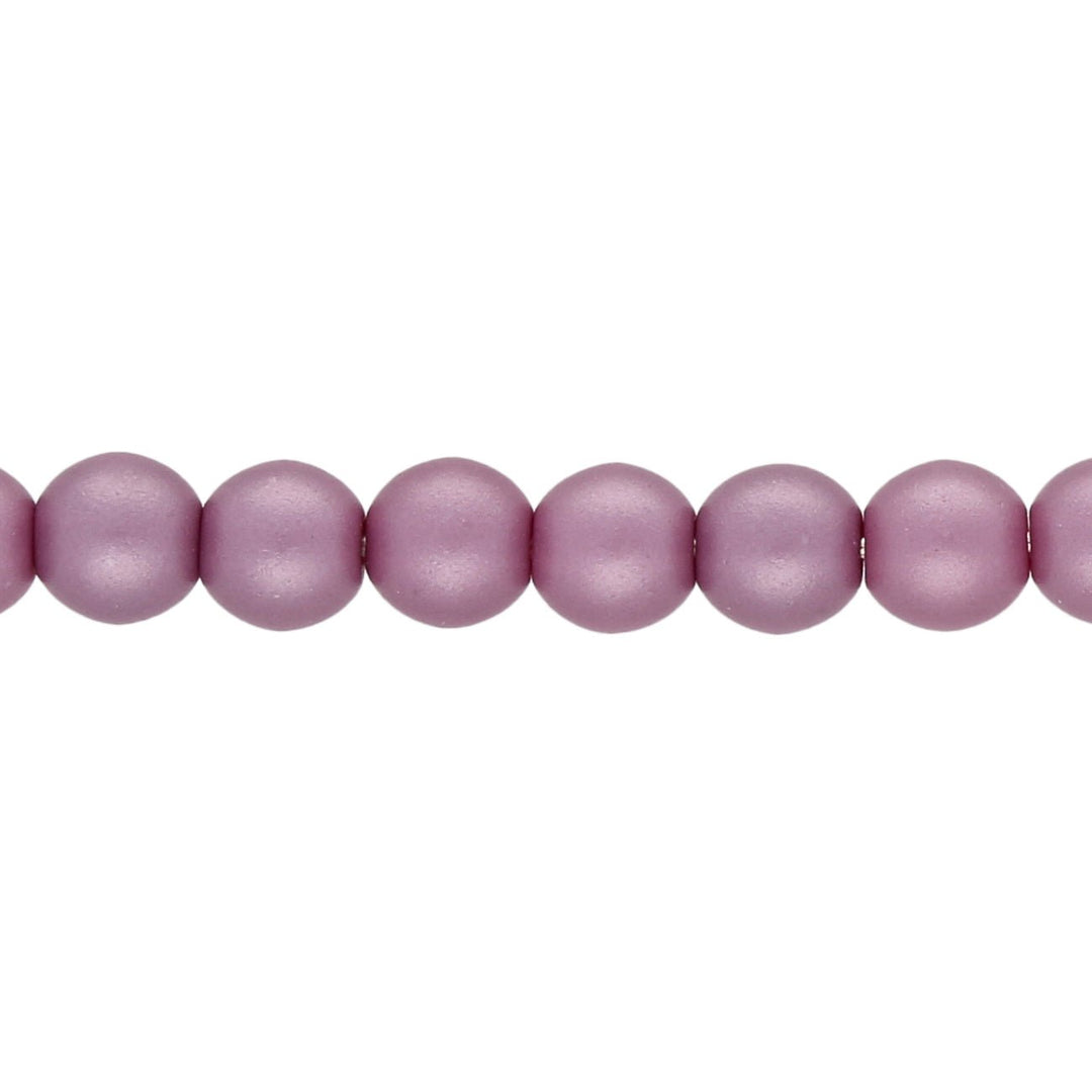 Glasperlen rund - 4 mm - Powdery Lavender - PerlineBeads