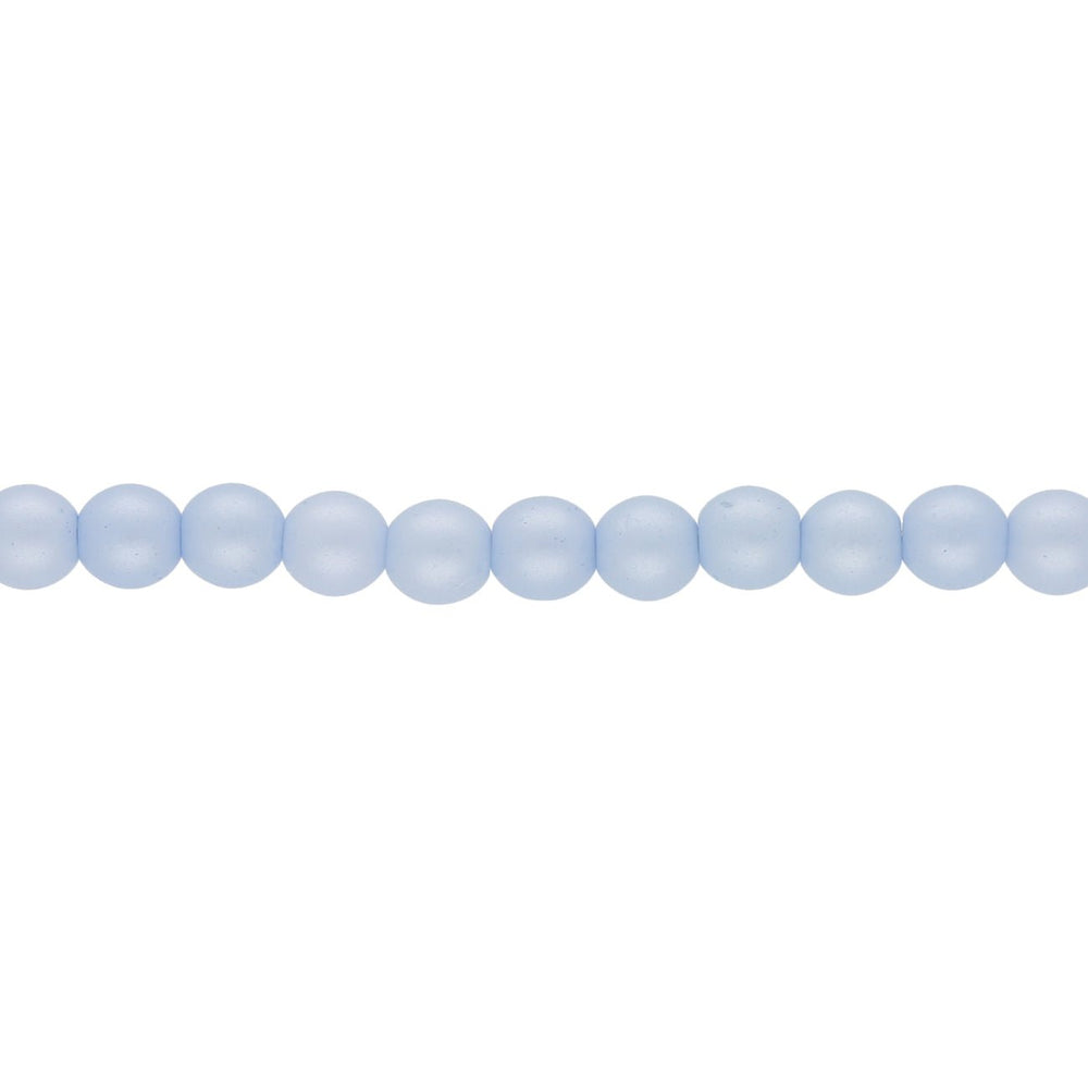 Glasperlen rund - 4 mm - Powdery Pastel Blue - PerlineBeads