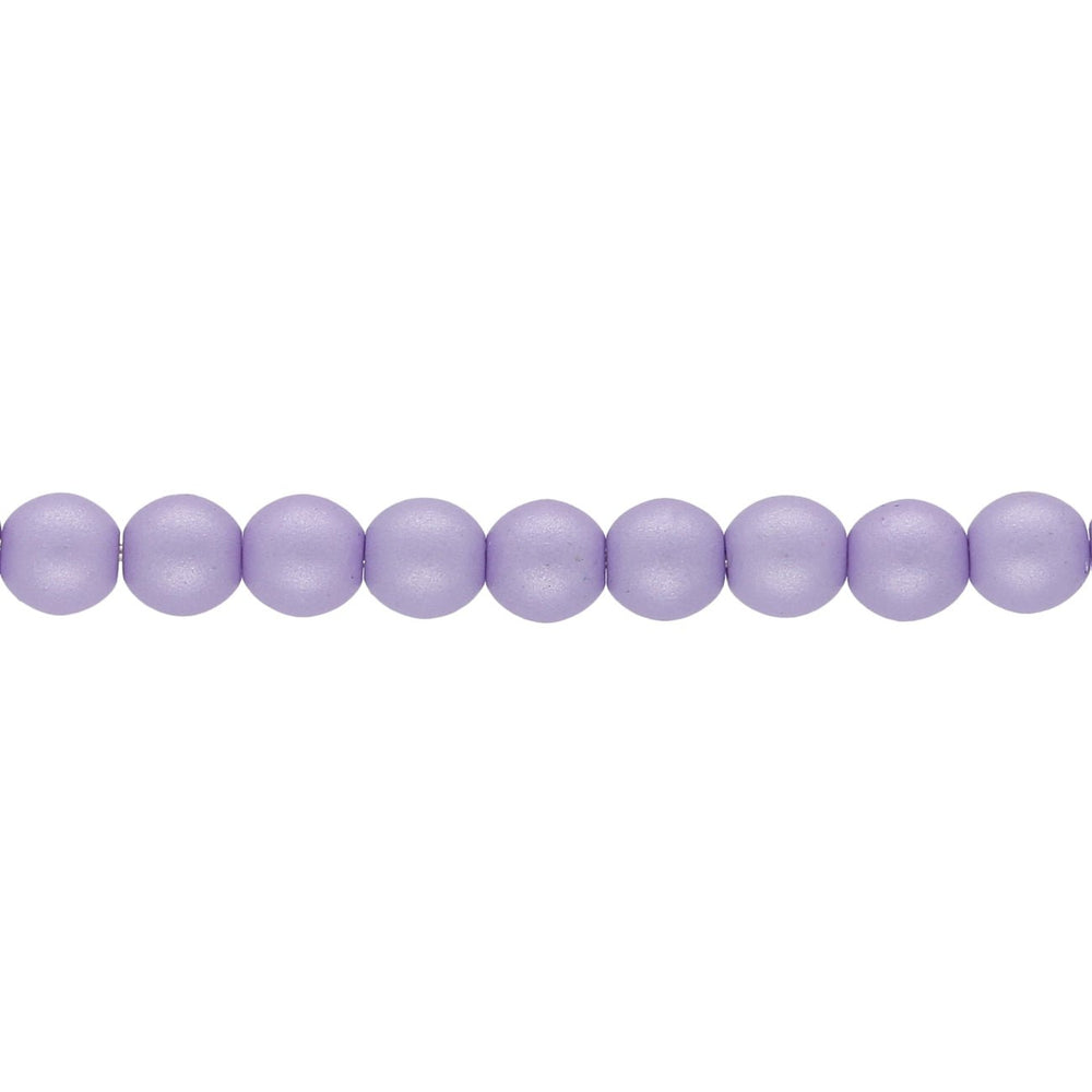 Glasperlen rund - 4 mm - Powdery Pastel Purple - PerlineBeads
