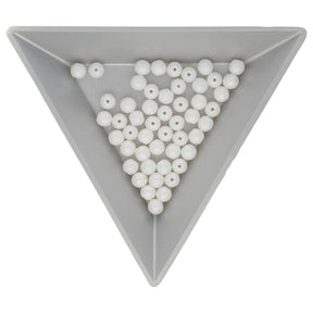 Glasperlen rund - 4 mm - Powdery Pastel White - PerlineBeads